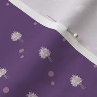 Dots and Bouquet - Purple Design