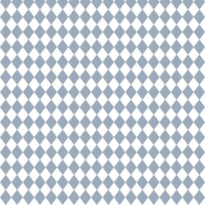 Small Fog and White Diamond Harlequin Check Pattern