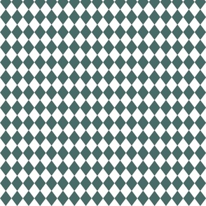 Small Pine and White Diamond Harlequin Check Pattern