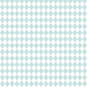 Small Seaglass and White Diamond Harlequin Check Pattern