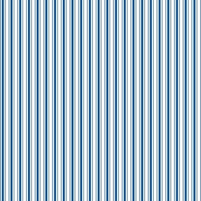 Traditional Micro Cobalt Blue Vintage Ticking Upholstery Stripes