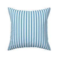 Traditional Micro Bluebell Blue Vintage Ticking Upholstery Stripes