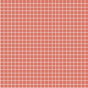 Coral and peach grid coordinate