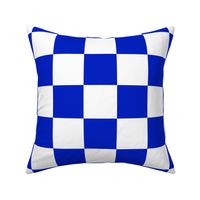 3" Cobalt Blue and White Checkerboard Squares