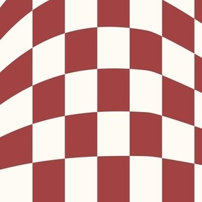 Ruby Wavy Checkerboard