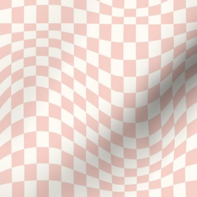 Small Pink Wavy Checkerboard