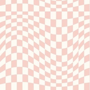 Small Pink Wavy Checkerboard