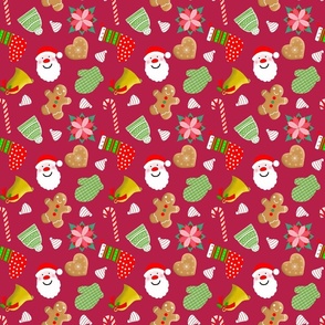 Merry and Bright on Red Medium