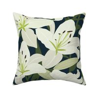 White lilies - large scale