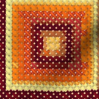 The Cross Stitch , Faux Texture , Optical Illusion Large