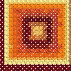 The Cross Stitch , Faux Texture , Optical Illusion Large