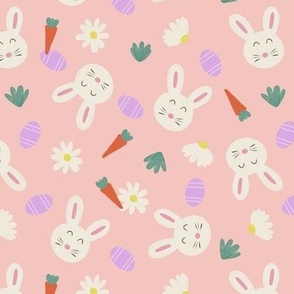 Easter Bunnies on Pink