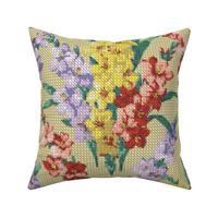 The Cross Stitch , Faux Texture , floral large