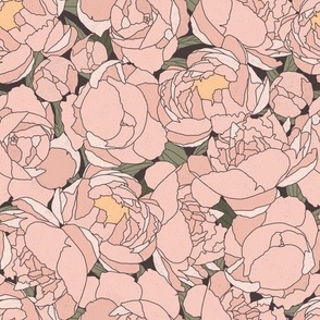 Easter Peonies - Dark Grey