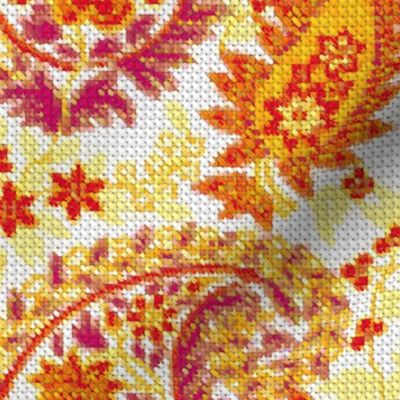 The Cross Stitch , Faux Texture , Bold Paisleys Small