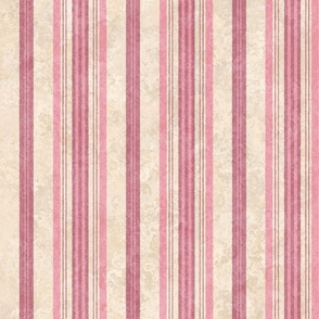 Rococo Toile Light Stripe powder pink mix