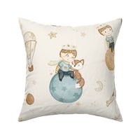 The Little Prince Adventure - beige - wallpaper