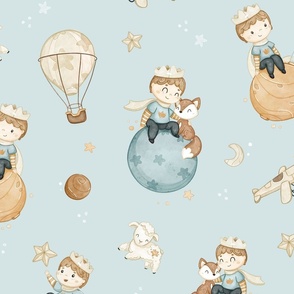 The Little Prince Adventure - blue - wallpaper
