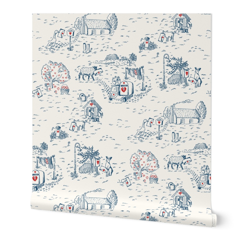  Love letters - Toile de Jouy - Funny Valentine