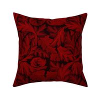 Acanthus mystic red - SMALL - historic antiqued damask by William Morris