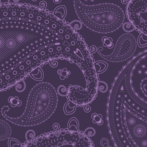 Purple Paisley - JUMBO
