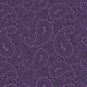 Purple Paisley - MEDIUM