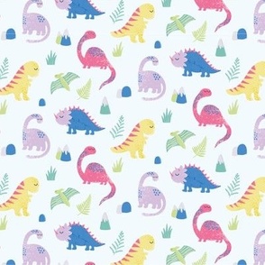 Pink and Blue Dinosaurs