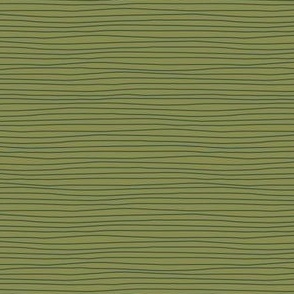LINEN-LOOK PENCIL STRIPES NARROW DARK GREEN ON OLIVE