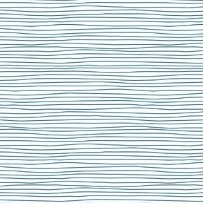 LINEN-LOOK PENCIL STRIPES NARROW BLUE ON WHITE 