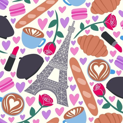 Paris Love Fabric, Wallpaper and Home Decor | Spoonflower