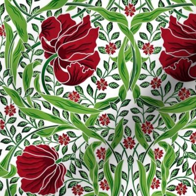 PIMPERNEL IN CHRISTMAS CHEER - WILLIAM MORRIS - SMALL REPEAT