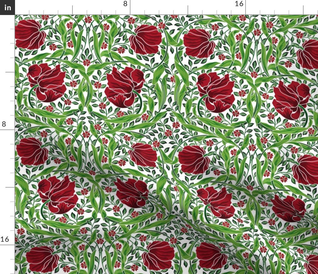 PIMPERNEL IN CHRISTMAS CHEER - WILLIAM MORRIS - SMALL REPEAT