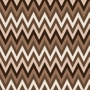 Narrow Chevron, beige and brown. "V" is 1 inch wide