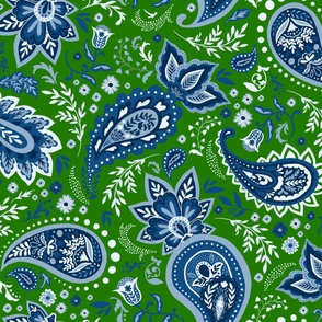 Blue Grass Soma Paisley Large Scale