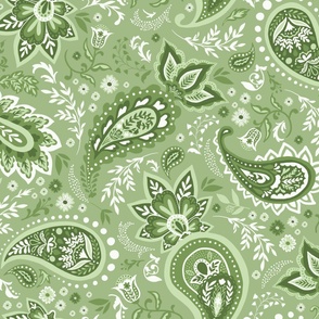 Sage Soma Paisley Large Scale