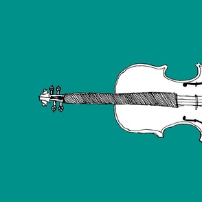 Violin Stringed Instrument Teal Green 