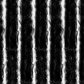 Horizontal Black _ White doodled scribble stripe