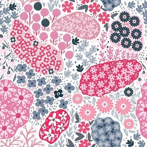 blob boho pink floral normal scale