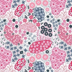 blob boho pink floral small scale