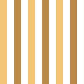 White, Goldenrod Yellow, and Dark Goldenrod Stripes, Tropical Floral Oasis, medium