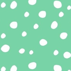 Medium Scale White Dots on Jade