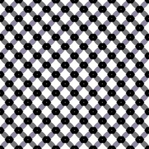 Geometric netting -Black, Gray, Grayish Purple and Bone on a white (unprinted) background