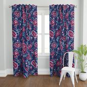 Fuschia Royal Soma Paisley Large Scale