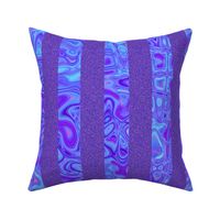 CSMC3 - Maximalist Marbled Stripes in Purple and Blue - 2 inch wide stripes