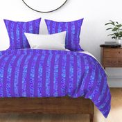 CSMC3 - Maximalist Marbled Stripes in Purple and Blue - 2 inch wide stripes