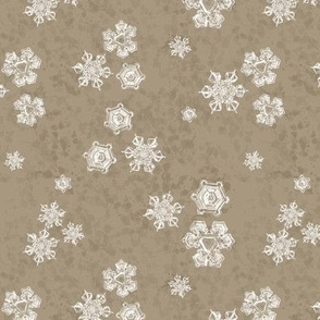 Snowflake Textured Blender (Medium) - White on Mushroom Brown  (TBS204) 