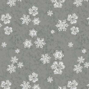 Snowflake Textured Blender (Medium) - White on Pewter Gray  (TBS204) 