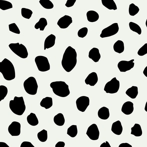 large Painted Spots black on white