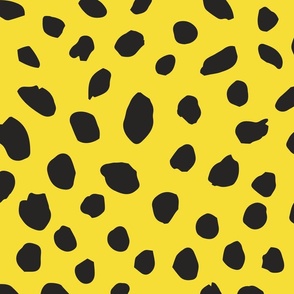 large Painted Spots black on yellow
