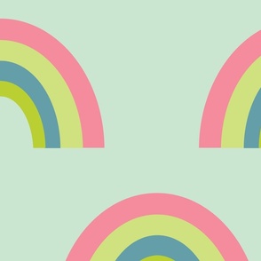 Large // Rainbows in Watermelon color